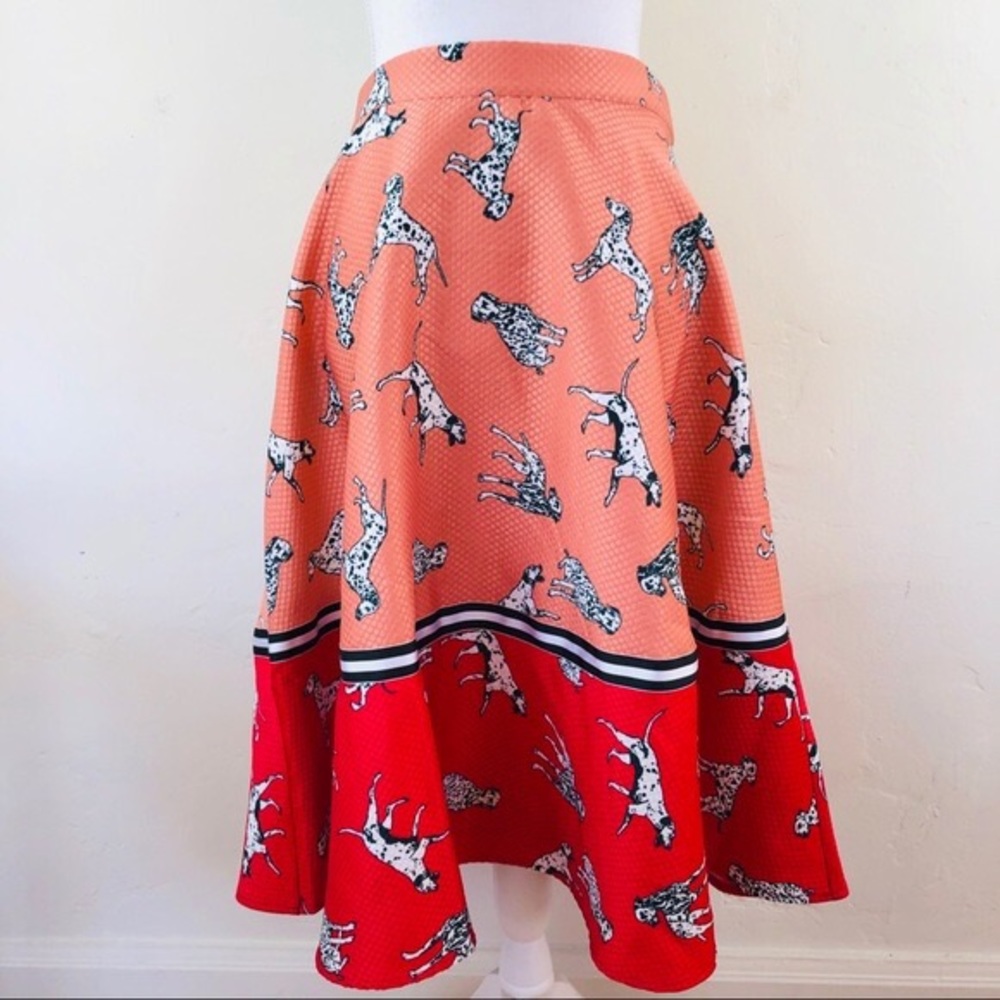 Anthropologie Dalmatian Midi Skirt